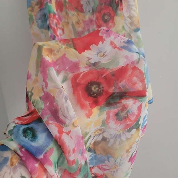 Shan floral tie back maxi slip size 4 - Picture 4 of 8